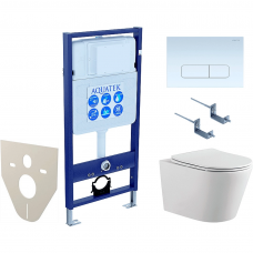 Комплект инсталляции с подвесным унитазом AQUATEK с сиденьем и кнопкой SET AQUATEK ВЕГА-1905-013 KK-1 Комплект инсталляции с подвесным унитазом AQUATEK с сиденьем и кнопкой SET AQUATEK ВЕГА-1905-013 KK-1